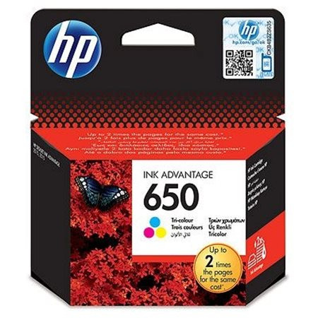 HP CZ102E Tintapatron Deskjet Ink Advantage 2510 sor nyomtatókhoz, HP 650, színes, 200 oldal