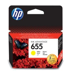   HP CZ112E Tintapatron Deskjet Ink Advantage 3520 sor nyomtatókhoz, HP 655, sárga, 600 oldal