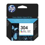   HP N9K05AE Tintapatron DeskJet  3720, 3730 nyomtatóhoz, HP 304, színes