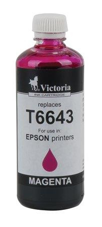 VICTORIA TECHNOLOGY T66434 Tinta, L100, 200mfp nyomtatókhoz, VICTORIA TECHNOLOGY, magenta, 100ml