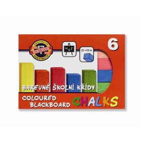  KOH-I-NOOR Táblakréta, szögletes, KOH-I-NOOR, 6 különböző szín