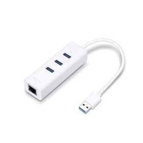   TP-LINK USB elosztó-HUB és ethernet átalakító, 3 port, USB 3.0, TP-LINK "UE330"