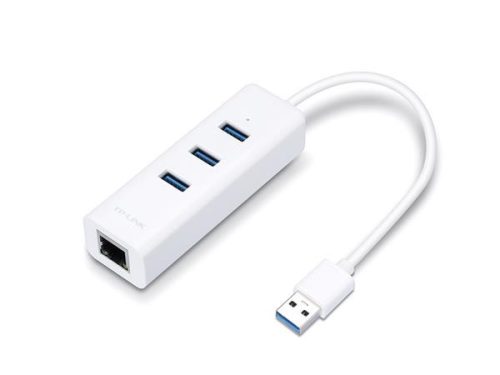 TP-LINK USB elosztó-HUB és ethernet átalakító, 3 port, USB 3.0, TP-Link "UE330"