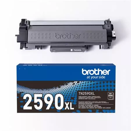 BROTHER TN2590XL Lézertoner HL-L2402, DCP-L2622 nyomtatókhoz, BROTHER, fekete, 3k