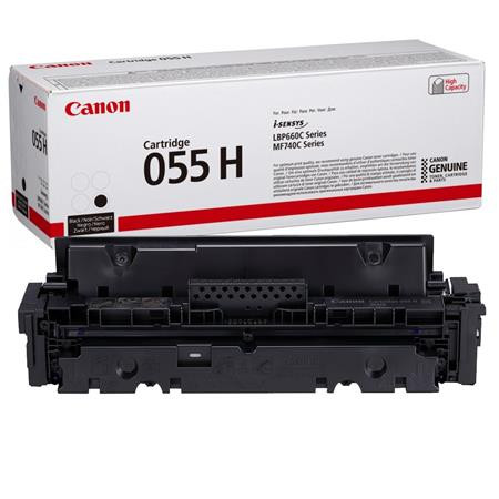 CANON CRG-055H Lézertoner i-Sensys LPB663, 664, MF742, 744, 746 nyomtatókhoz, CANON, fekete, 7,6k