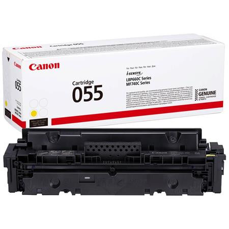 CANON CRG-055 Lézertoner i-Sensys LPB663, 664, MF742, 744, 746 nyomtatókhoz, CANON, sárga, 2,1k