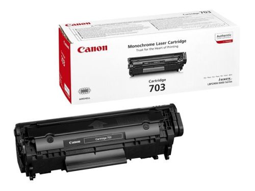 CANON CRG-703B Lézertoner i-SENSYS LBP 2900, 3000 nyomtatókhoz, CANON, fekete, 2k