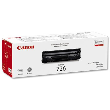 CANON CRG-726 Lézertoner i-SENSYS LBP 6200D nyomtatóhoz, CANON, fekete, 2,1k