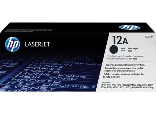 HP Q2612A Lézertoner LaserJet 1010, 1015, 1018 nyomtatókhoz, HP 12A, fekete, 2k