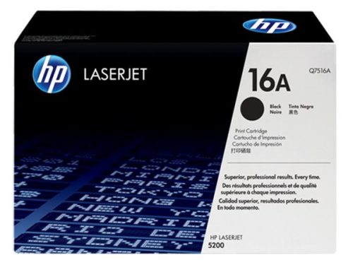 HP Q7516A Lézertoner LaserJet 5200 nyomtatóhoz, HP 16A, fekete, 12k