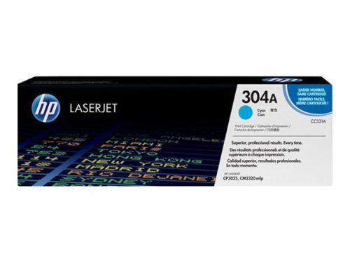 HP CC531A Lézertoner ColorLaserJet CM2320fxi, 2320n nyomtatókhoz, HP 304A, cián, 2,8k