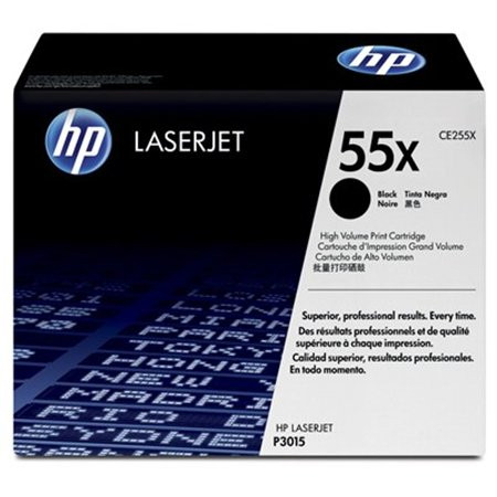 HP CE255X Lézertoner LaserJet P3015 nyomtatóhoz, HP 55X, fekete, 12,5k