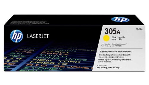 HP CE412A Lézertoner LaserJet Pro 300 MFP M375 nyomtatóhoz, HP 305A, sárga, 2,6k