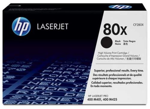 HP CF280X Lézertoner LaserJet Pro 400 M401 sorozat, M425 nyomtatókhoz, HP 80X, fekete, 6,9k