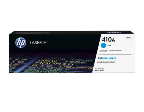 HP CF411A Lézertoner ColorLaserJet M452/477 nyomtatókhoz, HP 410A, cián, 2,3k