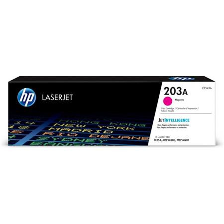 HP CF543A Lézertoner HP ColorLaserJet Pro MFP M280nw, MFP M281fdn, MFP M281fdw nyomtatókhoz, HP 203A, magenta, 1,3k