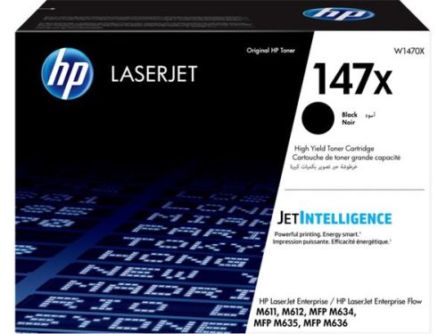 HP W1470X Lézertoner HP Laserjet Enterprise M611DN, M635H nyomtatókhoz, HP 147X, fekete, 25,2k