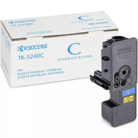   KYOCERA TK5240 Lézertoner M5526CDN, 5526CDW, P5026CDN, 5026CDW nyomtatókhoz, KYOCERA, cián, 3k