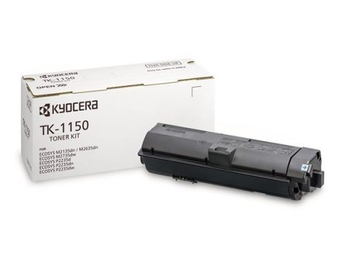 KYOCERA TK1150 Lézertoner P2235dw, M2135dn nyomtatókhoz, KYOCERA, fekete, 3k