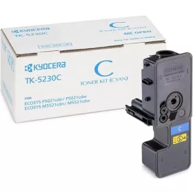   KYOCERA TK5230 Lézertoner M5521CDN, 5521CDW, P5021CDN, 5021CDW nyomtatókhoz, KYOCERA, cián, 2,2k