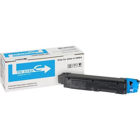 KYOCERA TK5140C Lézertoner P6130cdn, M6030cdn, M6530cdn nyomtatókhoz, KYOCERA, cián, 5k