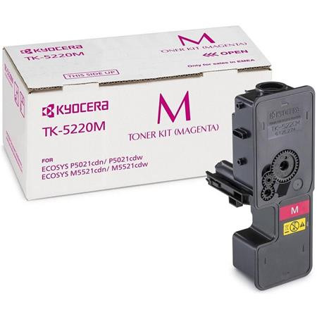 KYOCERA TK5220M Lézertoner P5021cdn, P5021cdw, M5521cdn, M5521cdw nyomtatókhoz, KYOCERA, magenta, 1,2k