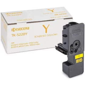   KYOCERA TK5220Y Lézertoner P5021cdn, P5021cdw, M5521cdn, M5521cdw nyomtatókhoz, KYOCERA, sárga, 1,2k