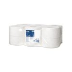   Toalettpapír közületi 2 rétegű átmérő: 19 cm 12 db/csomag, Mini Jumbo Tork, fehér