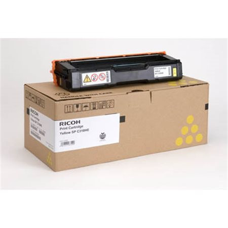 RICOH 407635 Lézertoner Aficio SP C320DN nyomtatókhoz, RICOH, sárga, 6,6k