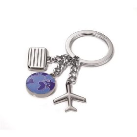   TROIKA Kulcstartó, 3 charm dísszel, TROIKA "Világutazó"