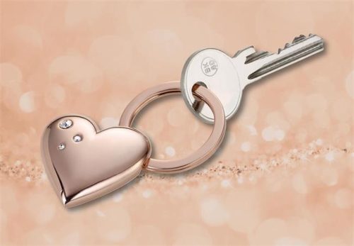 TROIKA Kulcstartó, SWAROVSKI® kristályokkal, TROIKA, "Girls Best Friend Rosy" Shiny