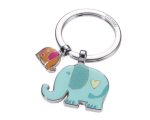   TROIKA Kulcstartó, 2 charm dísszel, TROIKA "Elefántok", vegyes színek