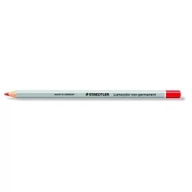   STAEDTLER Jelölőceruza, hatszögletű, mindenre író, lemosható (omnichrom), STAEDTLER "Lumocolor 108", piros