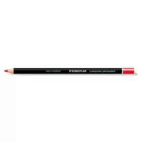   STAEDTLER Jelölőceruza, mindenre író, vízálló (glasochrom), STAEDTLER "Lumocolor 108 20", piros
