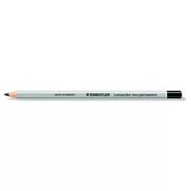  STAEDTLER Jelölőceruza, hatszögletű, mindenre író, lemosható (omnichrom), STAEDTLER "Lumocolor 108", fekete