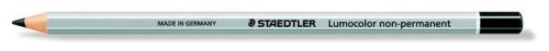 STAEDTLER Jelölőceruza, hatszögletű, mindenre író, lemosható (omnichrom), STAEDTLER "Lumocolor 108", fekete