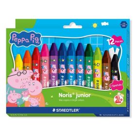   STAEDTLER Zsírkréta, hatszögletű, jumbo, STAEDTLER „Noris® junior 224”, Peppa malac, 12 szín