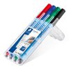 STAEDTLER Alkoholmentes marker készlet, OHP, 0,6 mm, STAEDTLER "Lumocolor 305 F", 4 különböző szín