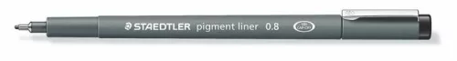 STAEDTLER Tusfilc, 0,8 mm, STAEDTLER "Pigment Liner 308", fekete