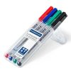 STAEDTLER Alkoholmentes marker készlet, OHP, 0,6 mm, STAEDTLER "Lumocolor® 316 F", 4 különböző szín