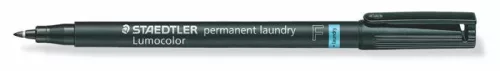 STAEDTLER Textil jelölő alkoholos marker, 0,6 mm, kúpos, STAEDTLER "Lumocolor® laundry 319 LM", fekete