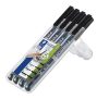 STAEDTLER Alkoholos marker készlet, OHP, STAEDTLER "Lumocolor® 31", 4 különböző vonalvastagság, fekete