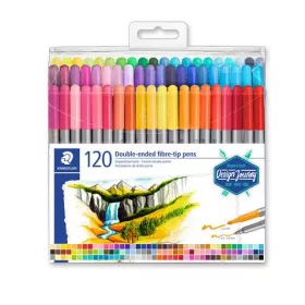   STAEDTLER Filctoll készlet, 0,8/3,0 mm, kétvégű, STAEDTLER® "3200", 120 különböző szín