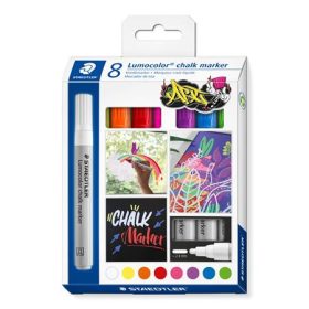   STAEDTLER Krétamarker készlet, 2,4 mm, kúpos, STAEDTLER "Lumocolor® 344", 8 különböző szín