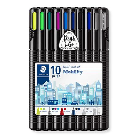 STAEDTLER Írószer készlet, 10 darabos, STAEDTLER "Triplus® Multi Set 34"