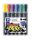 STAEDTLER Alkoholos marker készlet, 2-5 mm, vágott, STAEDTLER "Lumocolor® 350", 6 különböző szín