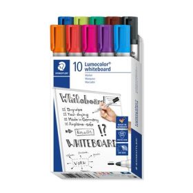   STAEDTLER Táblamarker készlet, 2 mm, kúpos, STAEDTLER "Lumocolor® 351", 10 különböző szín