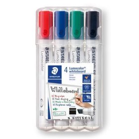   STAEDTLER Táblamarker készlet, 2-5 mm, vágott, STAEDTLER "Lumocolor® 351 B", 4 különböző szín