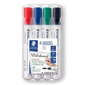   STAEDTLER Táblamarker készlet, 2 mm, kúpos, STAEDTLER "Lumocolor® 351", 4 különböző szín