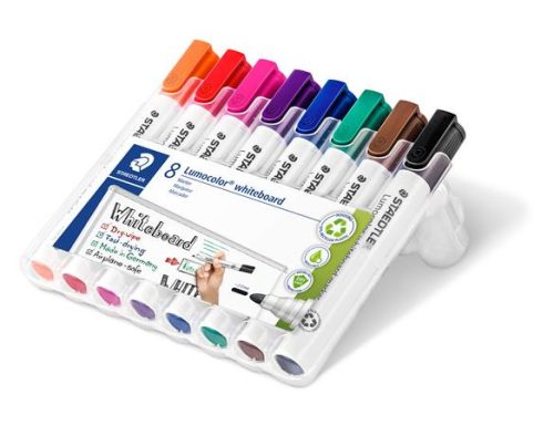 STAEDTLER Táblamarker készlet, 2 mm, kúpos, STAEDTLER "Lumocolor® 351", 8 különböző szín